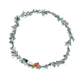 Christmas Garland, 9-FT Realistic Greenery Decorated with Vines, Olive Leaves, and Berries