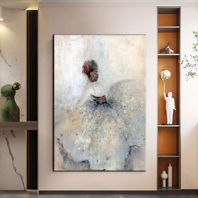 Hand Oil Pianting Ballerina fine art Dancer Handmade oil painting on Canvas female Ballet Artist Wall Art Living Room Bedroom Home Decor (style: 03, size: 150X220cm)