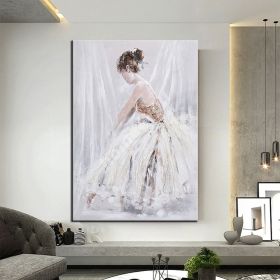 Hand Oil Pianting Ballerina fine art Dancer Handmade oil painting on Canvas female Ballet Artist Wall Art Living Room Bedroom Home Decor (style: 04, size: 50X70cm)